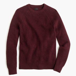 J. Crew Raglan Sweater in Burgundy (100% Cotton)